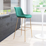 ZUO Tony Barstool Green & Gold