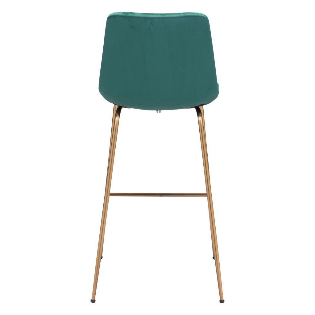 ZUO Tony Barstool Green & Gold