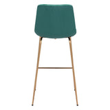 ZUO Tony Barstool Green & Gold
