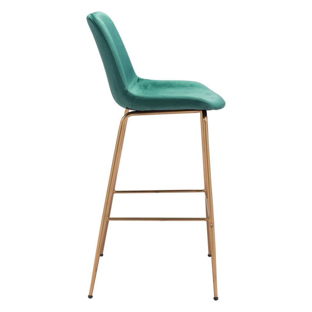 ZUO Tony Barstool Green & Gold