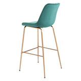 ZUO Tony Barstool Green & Gold