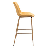 ZUO Tony Barstool Yellow & Gold