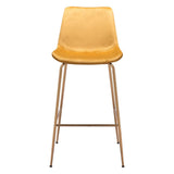 ZUO Tony Barstool Yellow & Gold