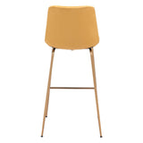 ZUO Tony Barstool Yellow & Gold