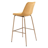 ZUO Tony Barstool Yellow & Gold