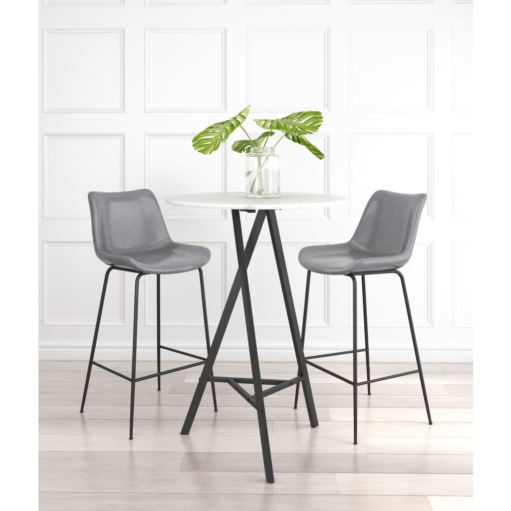 ZUO Byron Barstool Gray