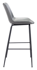 ZUO Byron Barstool Gray
