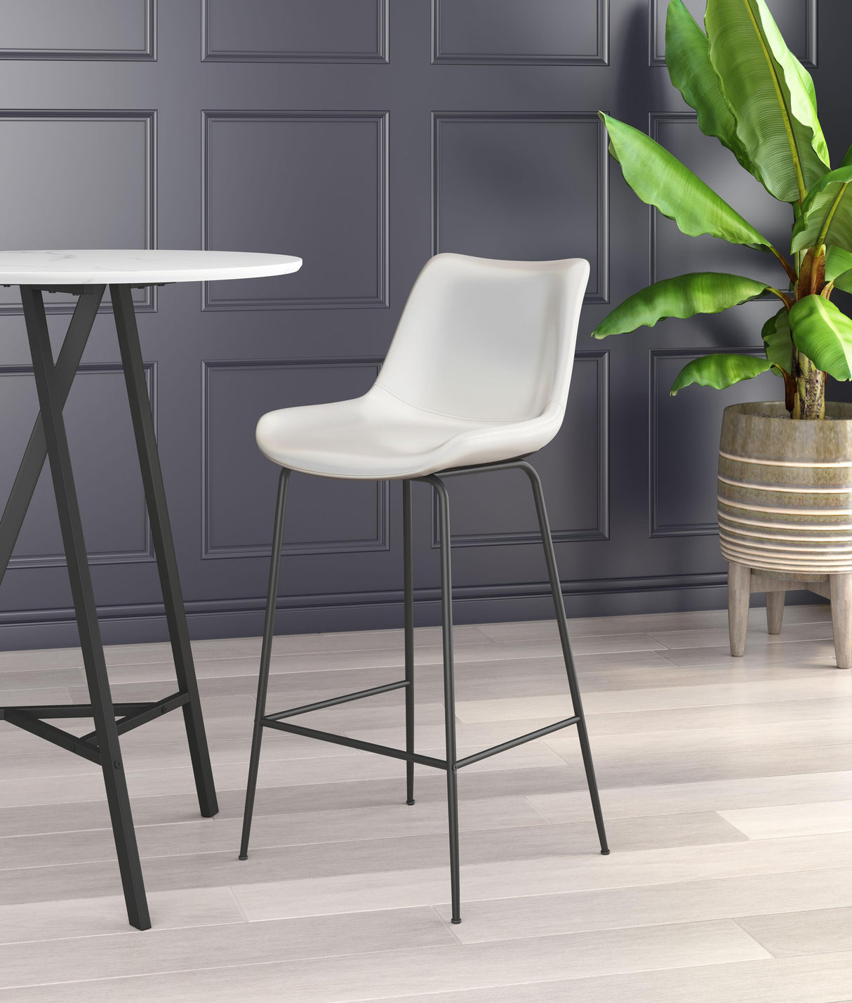 ZUO Byron Barstool White
