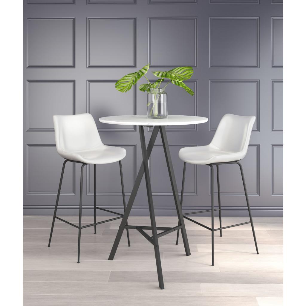 ZUO Byron Barstool White