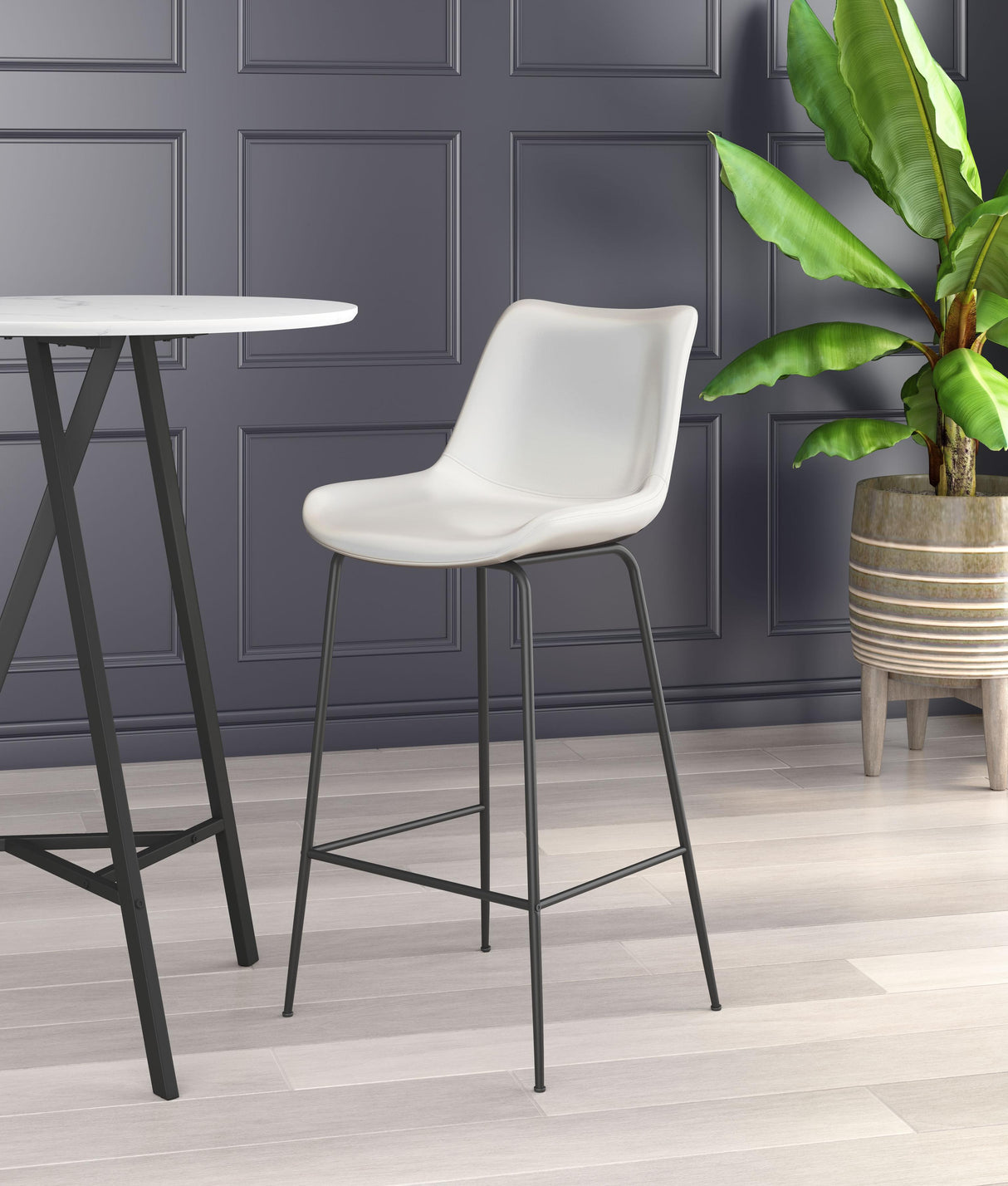 ZUO Byron Barstool White