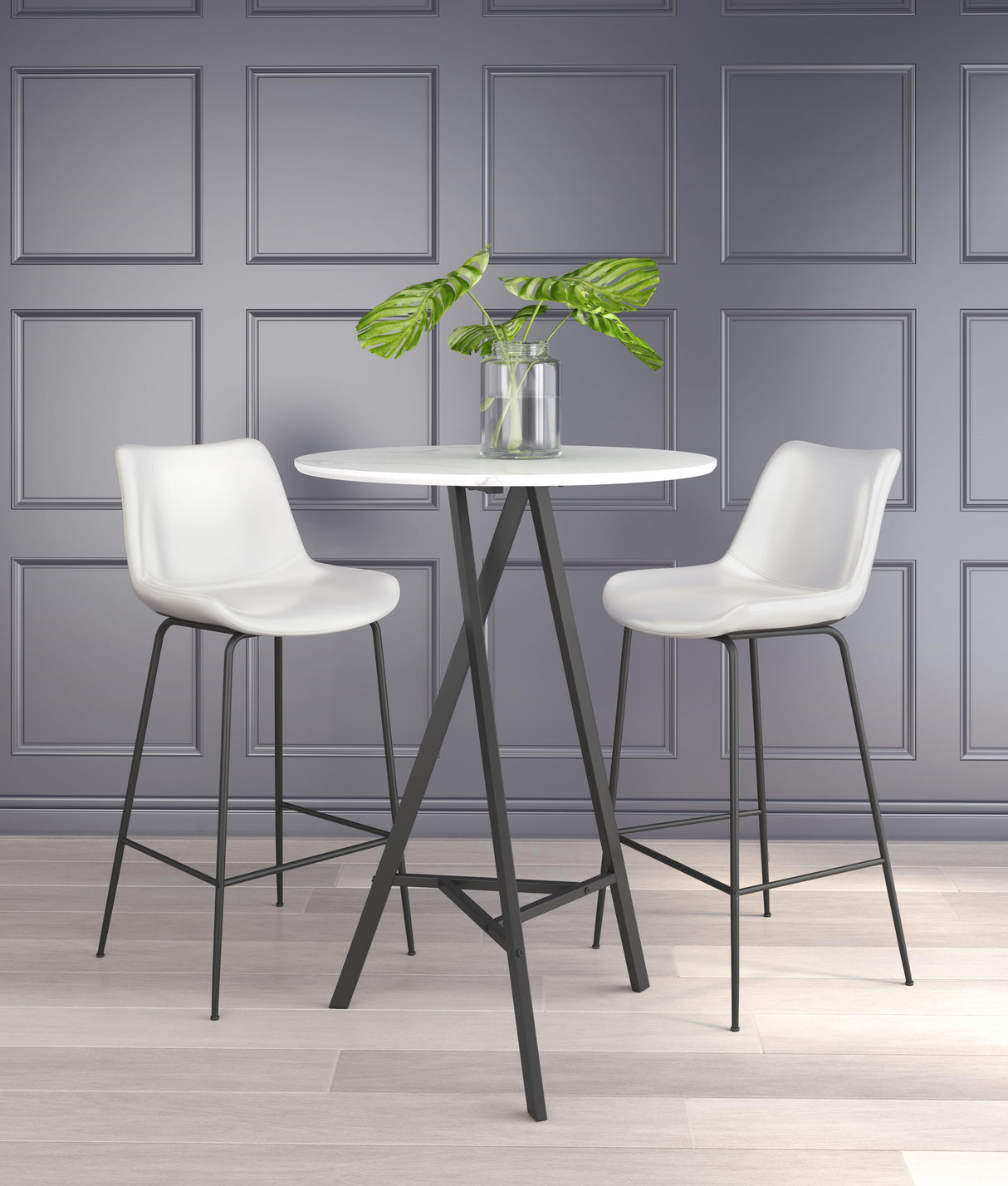 ZUO Byron Barstool White