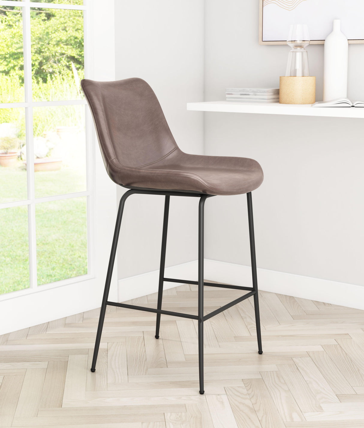 ZUO Byron Counter Stool Brown