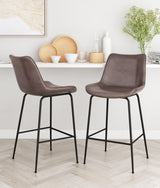 ZUO Byron Counter Stool Brown