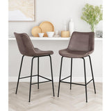 ZUO Byron Counter Stool Brown