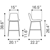 ZUO Byron Counter Stool Brown
