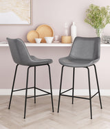 ZUO Byron Counter Stool Gray