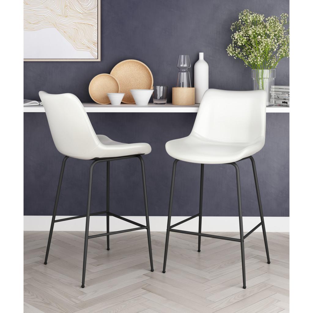 ZUO Byron Counter Stool White