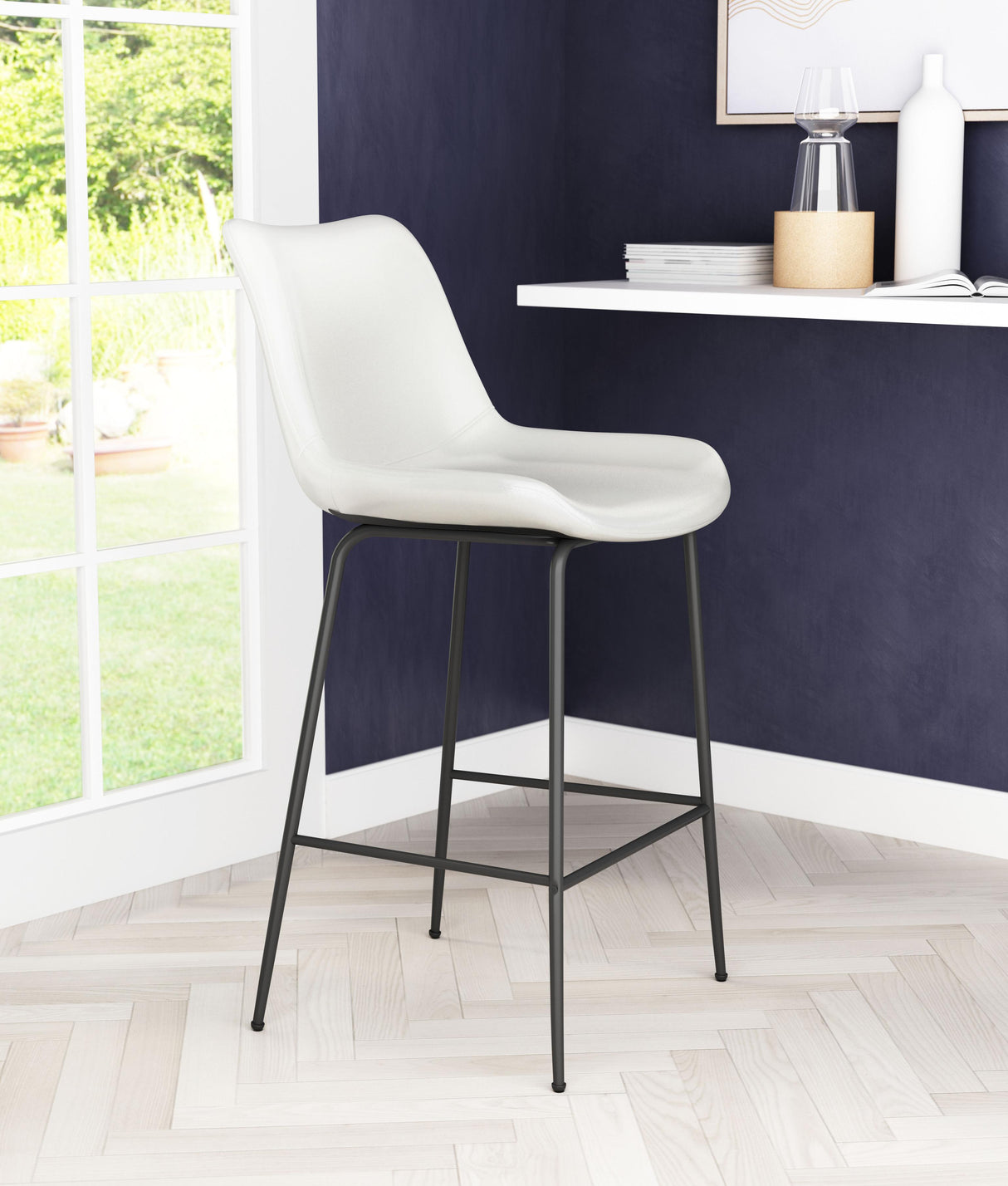 ZUO Byron Counter Stool White