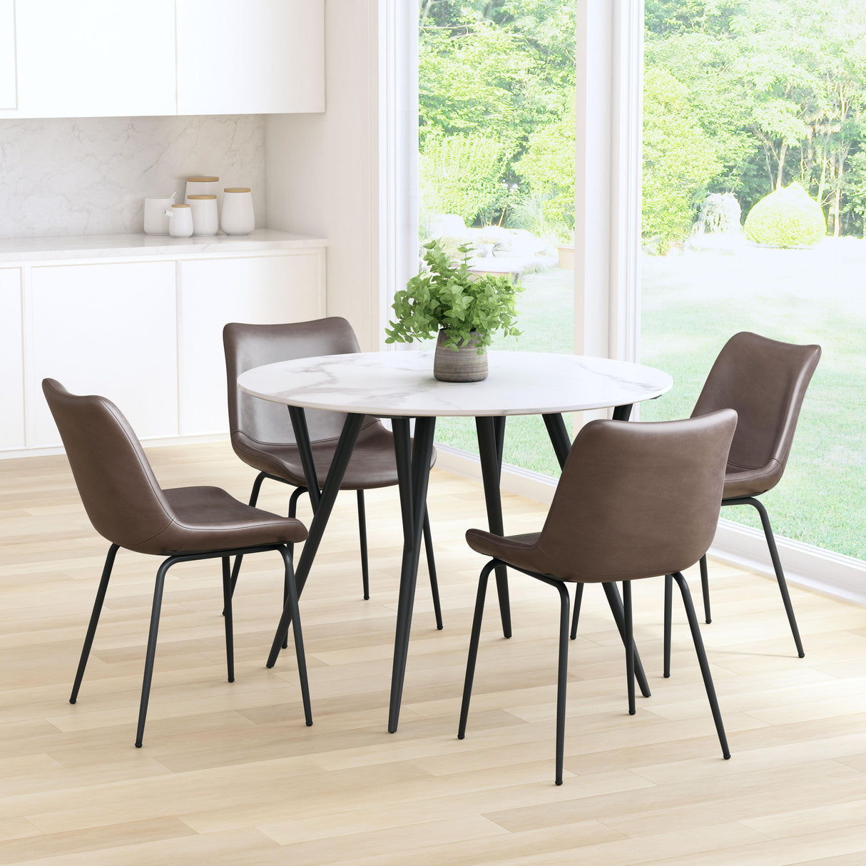 ZUO Byron Dining Chair (Set of 2) Brown