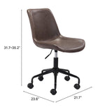 ZUO Byron Office Chair Brown