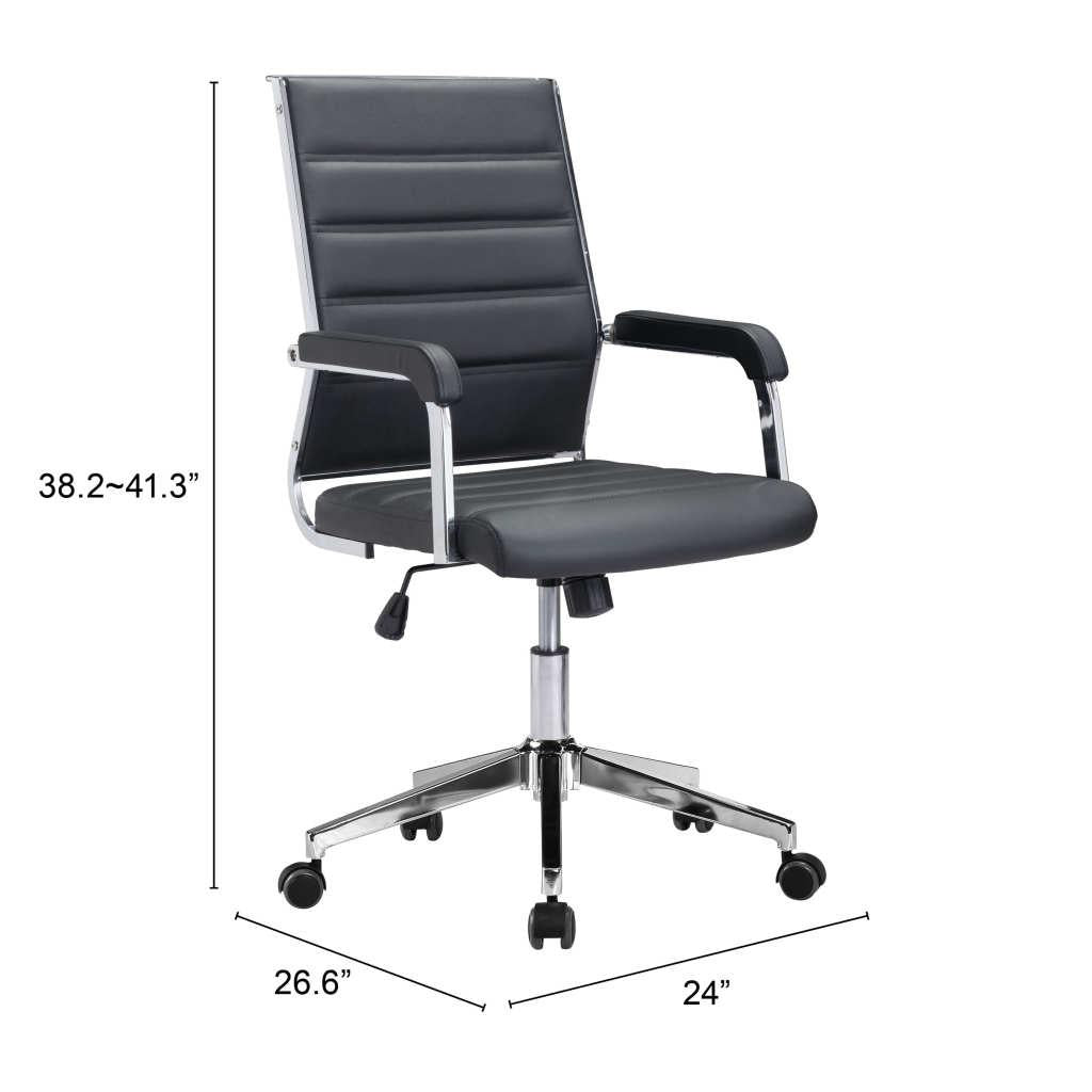 ZUO Liderato Office Chair Black