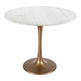 ZUO Fullerton Dining Table White & Gold