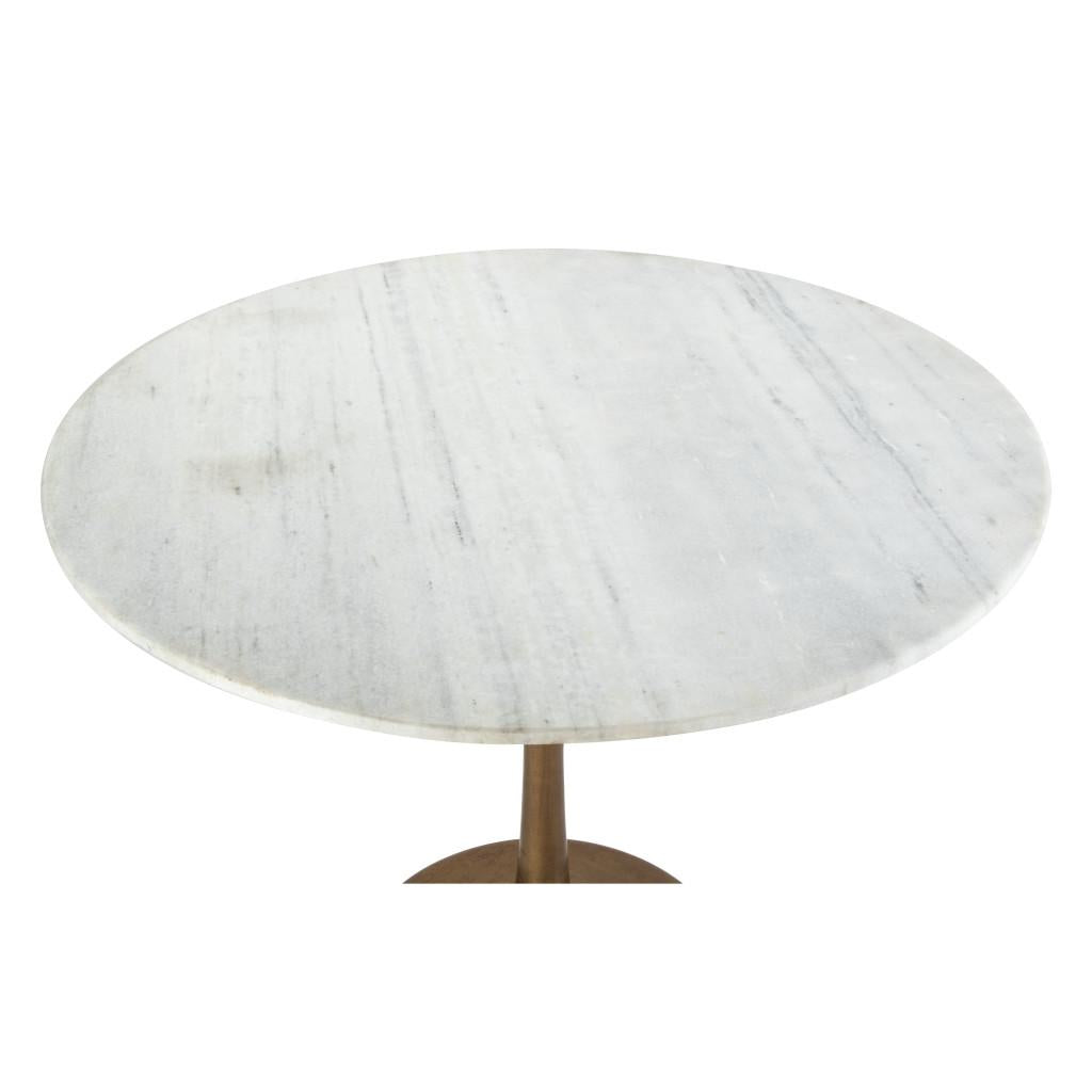 ZUO Fullerton Dining Table White & Gold