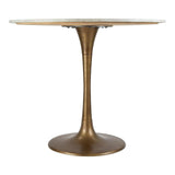 ZUO Fullerton Dining Table White & Gold