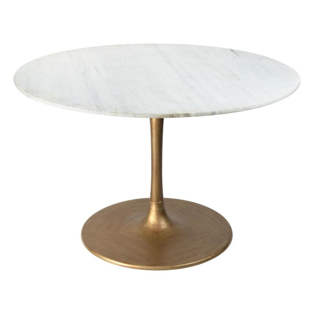 ZUO Ithaca Dining Table White & Gold