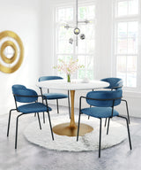 ZUO Ithaca Dining Table White & Gold