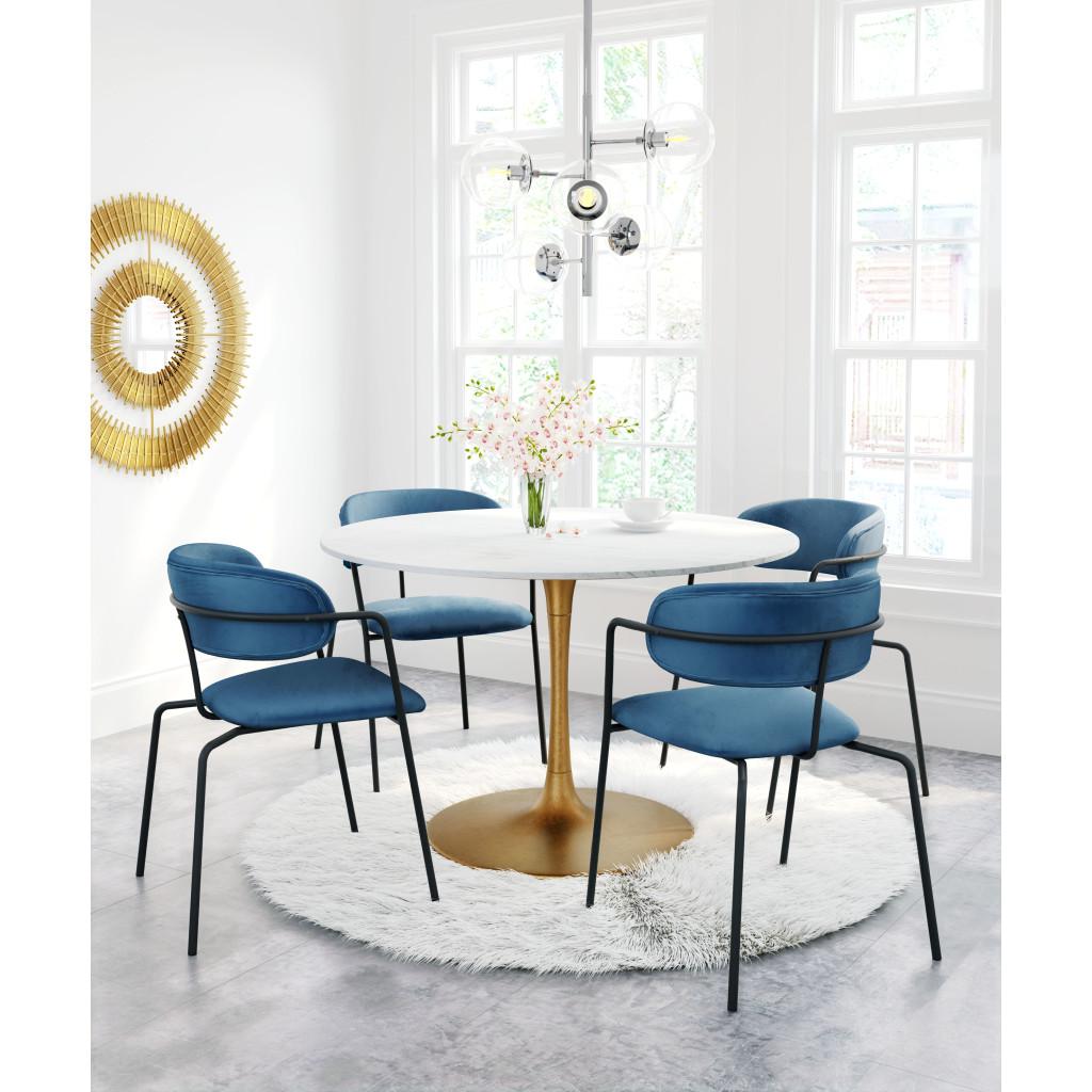 ZUO Ithaca Dining Table White & Gold