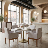 ZUO Ithaca Dining Table White & Gold