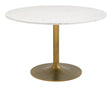 ZUO Ithaca Dining Table White & Gold