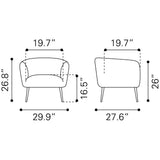 ZUO Deco Accent Chair Gray