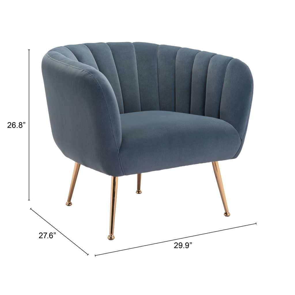 ZUO Deco Accent Chair Gray