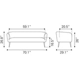 ZUO Deco Sofa Gray