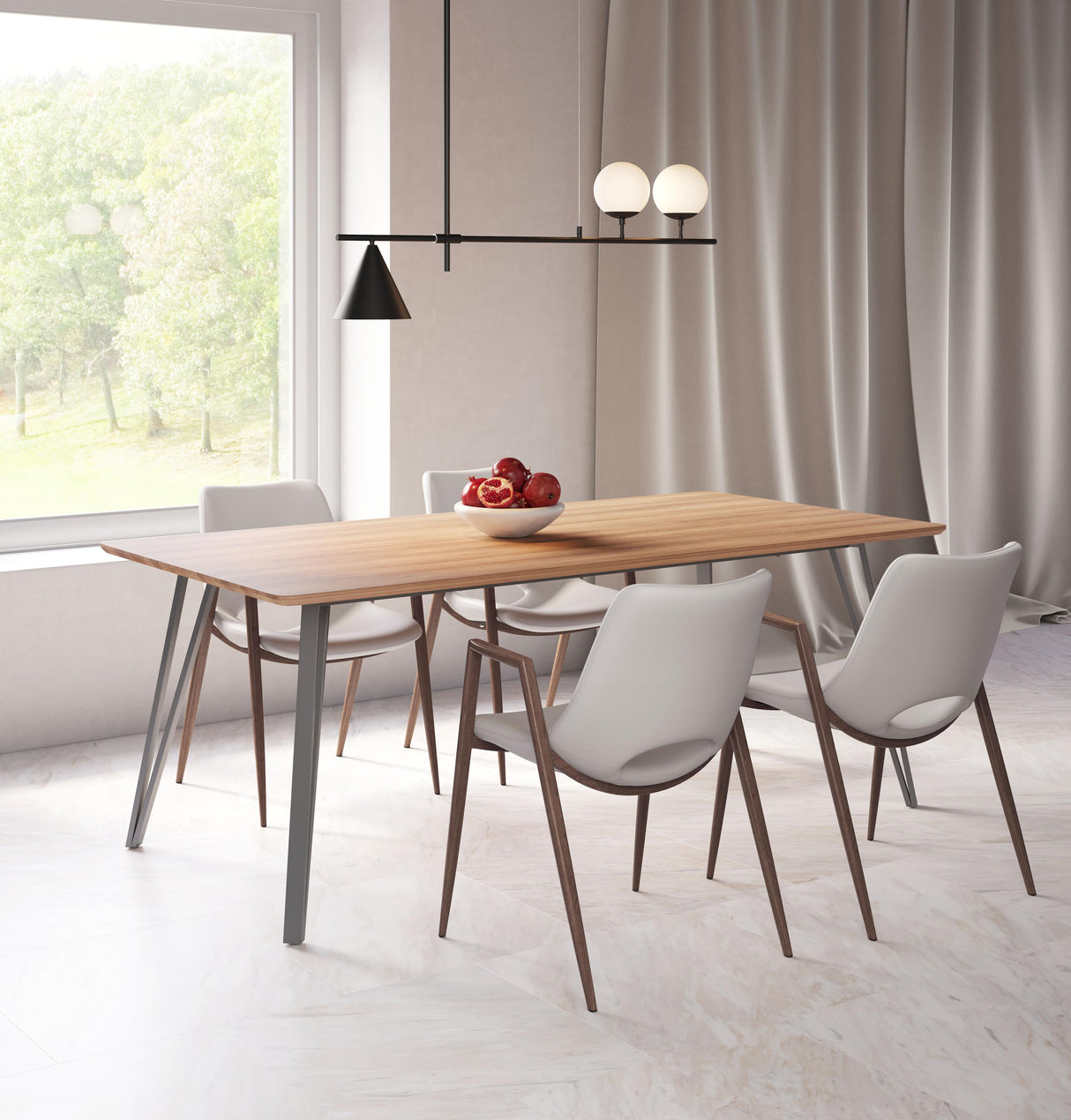 ZUO Perpignan Dining Table Brown