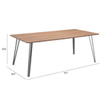 ZUO Perpignan Dining Table Brown