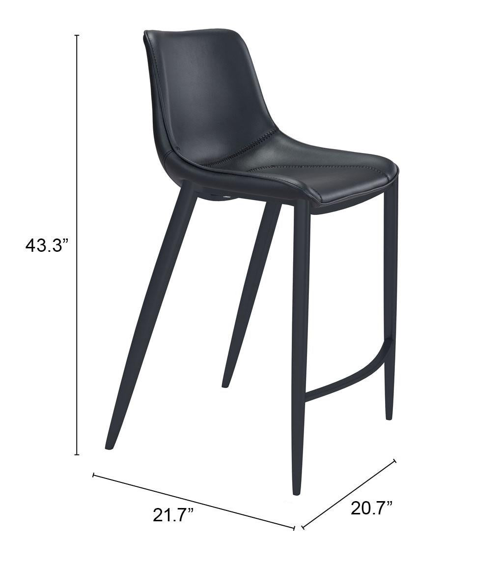 ZUO Magnus Barstool (Set of 2) Black