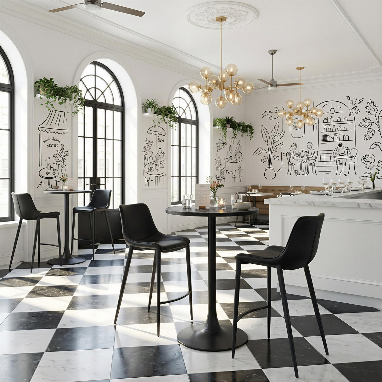 ZUO Magnus Barstool (Set of 2) Black