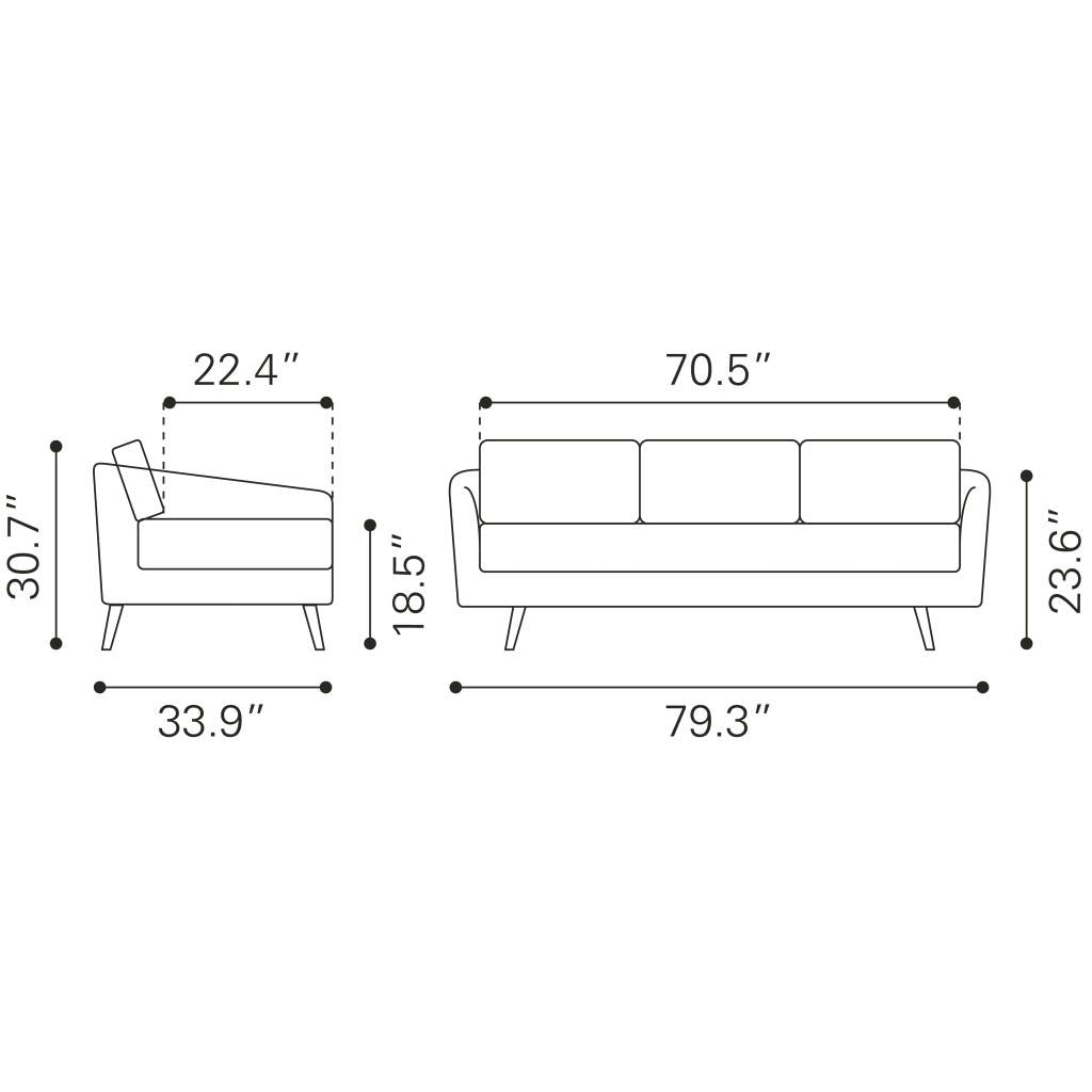 ZUO Divinity Sofa Brown