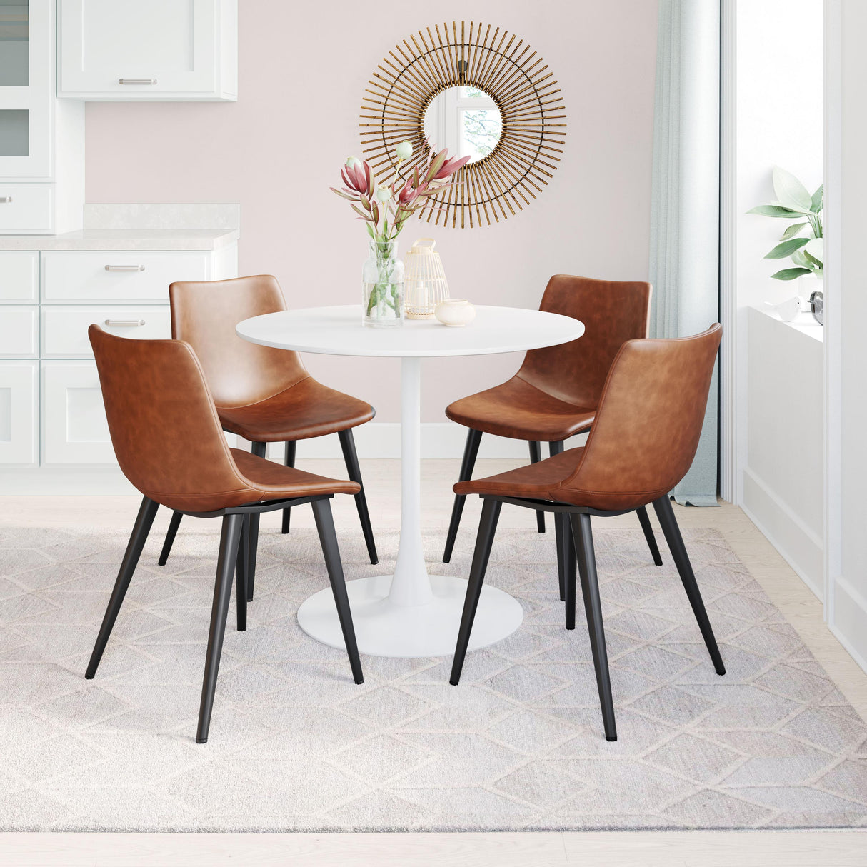 ZUO Daniel Dining Chair (Set of 2) Vintage Brown