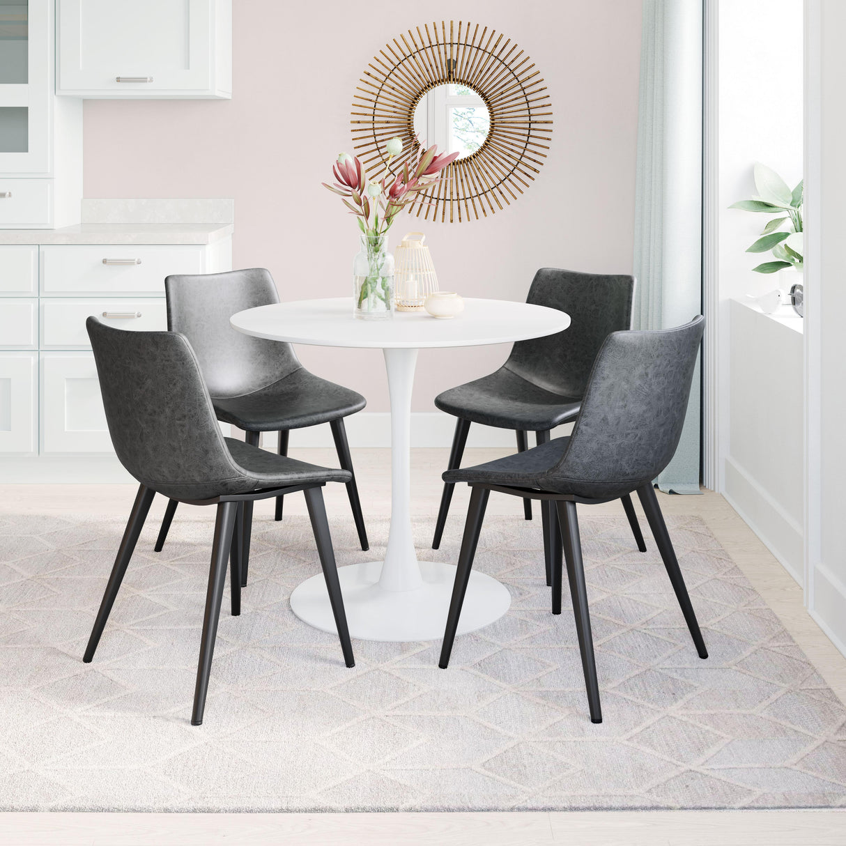 ZUO Daniel Dining Chair (Set of 2) Vintage Black