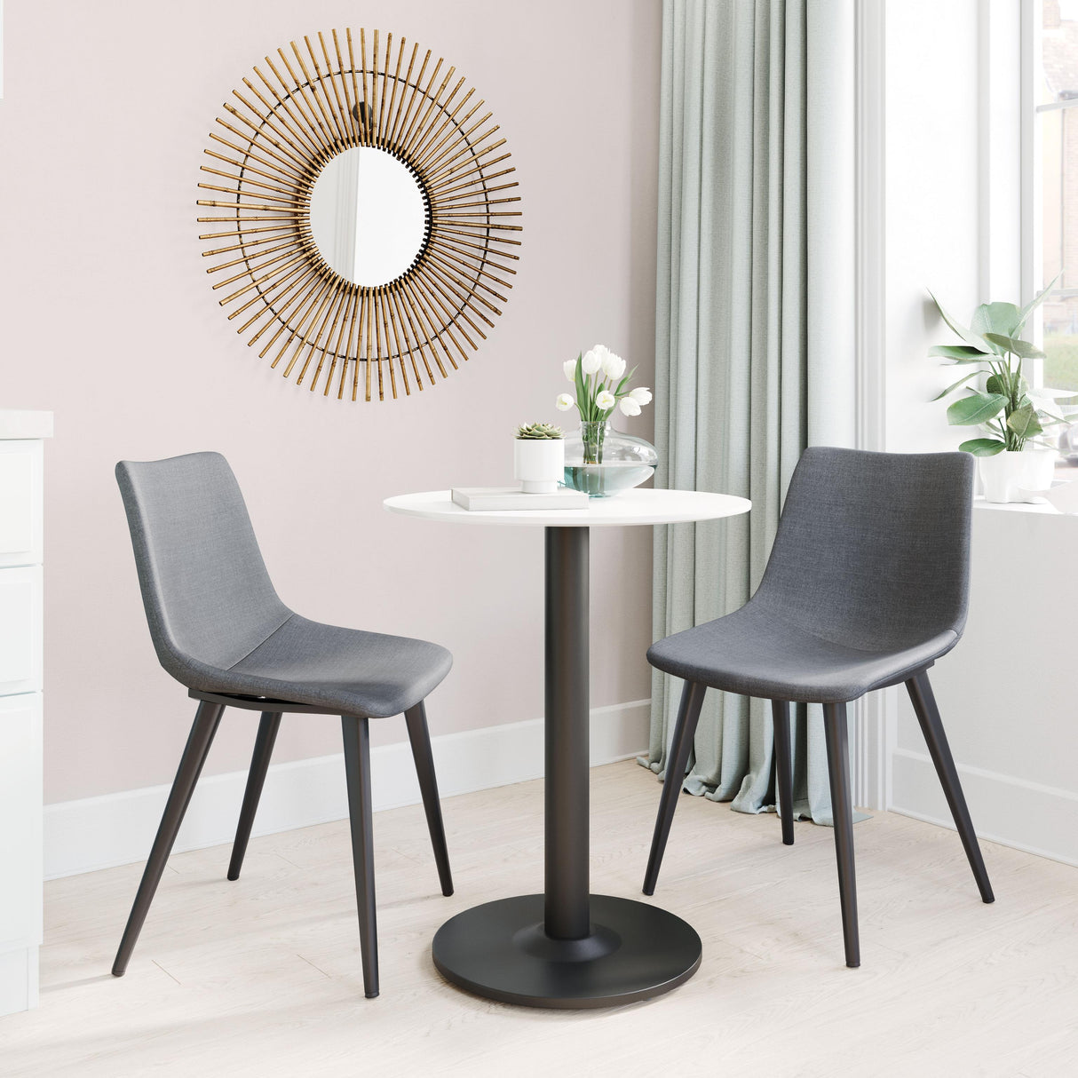 ZUO Daniel Dining Chair (Set of 2) Gray