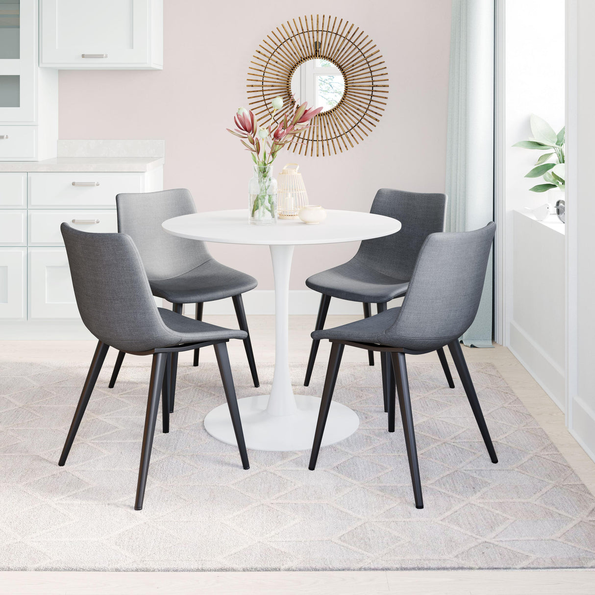 ZUO Daniel Dining Chair (Set of 2) Gray