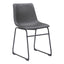 ZUO Smart Dining Chair (Set of 2) Charcoal