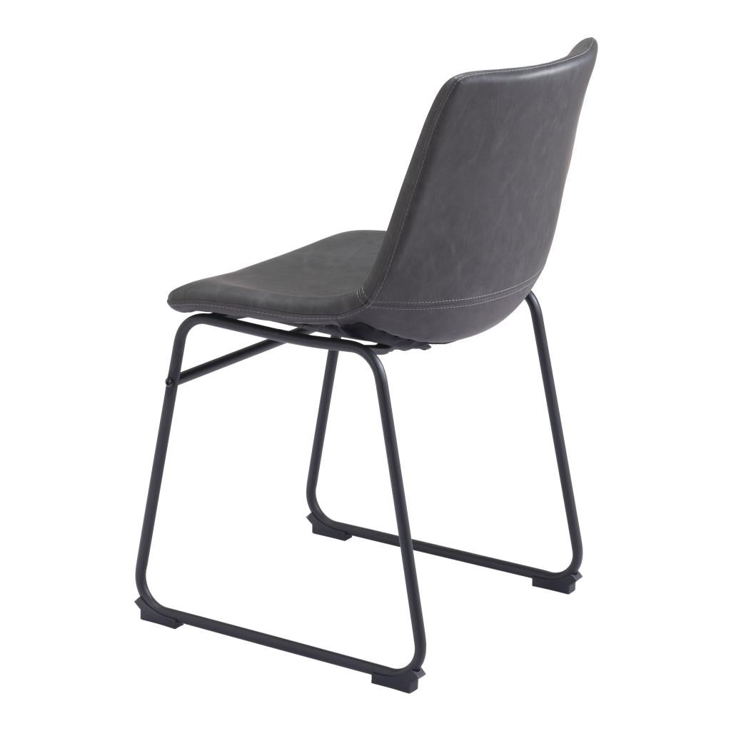 ZUO Smart Dining Chair (Set of 2) Charcoal