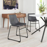 ZUO Smart Dining Chair (Set of 2) Charcoal