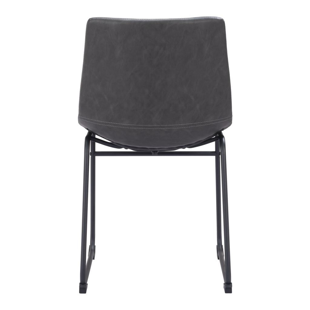 ZUO Smart Dining Chair (Set of 2) Charcoal