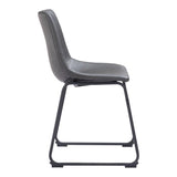 ZUO Smart Dining Chair (Set of 2) Charcoal